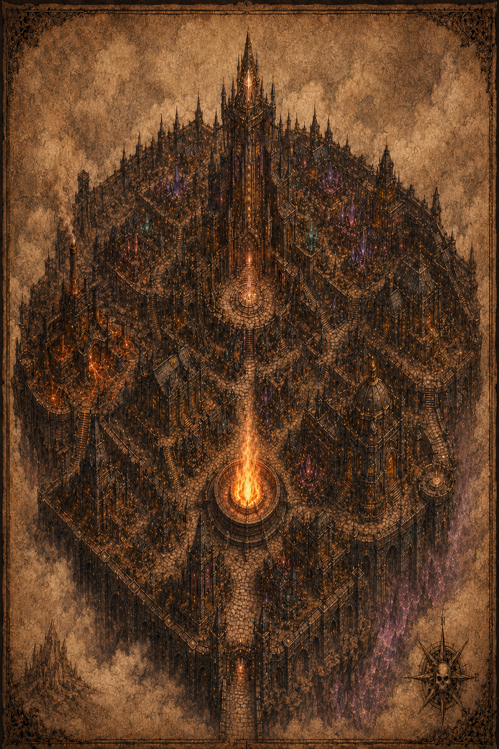 Illustrated map of Jewel Mountain District
